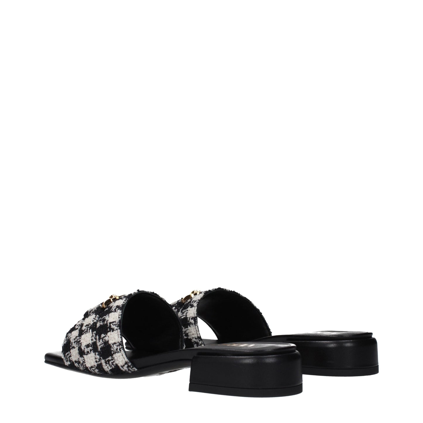 Black Fabric Slippers