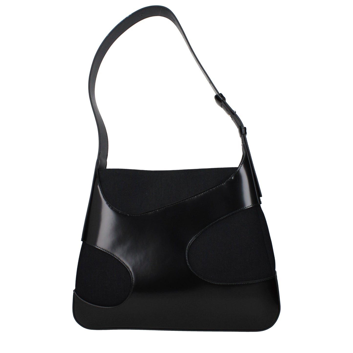 Black Fabric Shoulder Bag