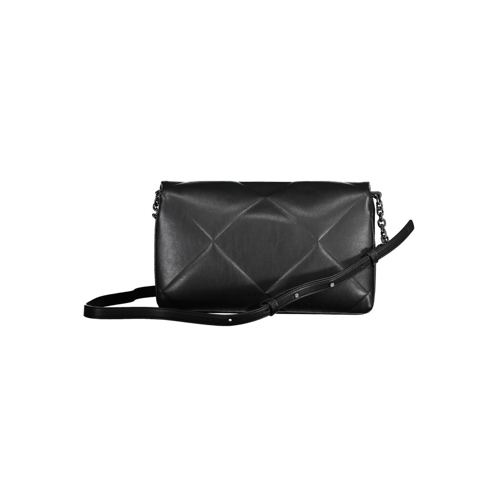 Black Polyester Women Shoulder Bag
