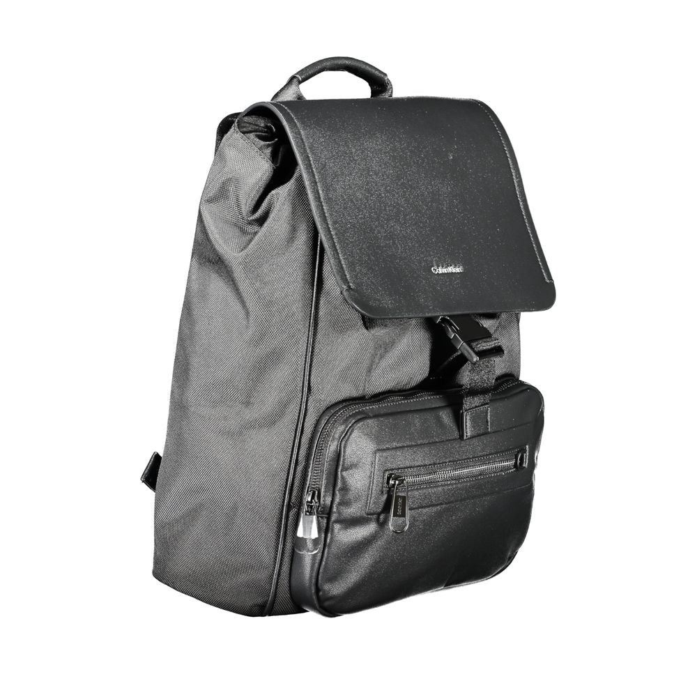 Nero Polyester Men Backpack