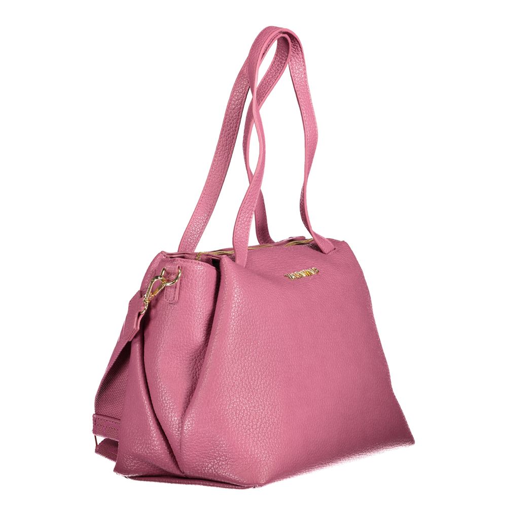 Pink Polyethylene Women Handbag