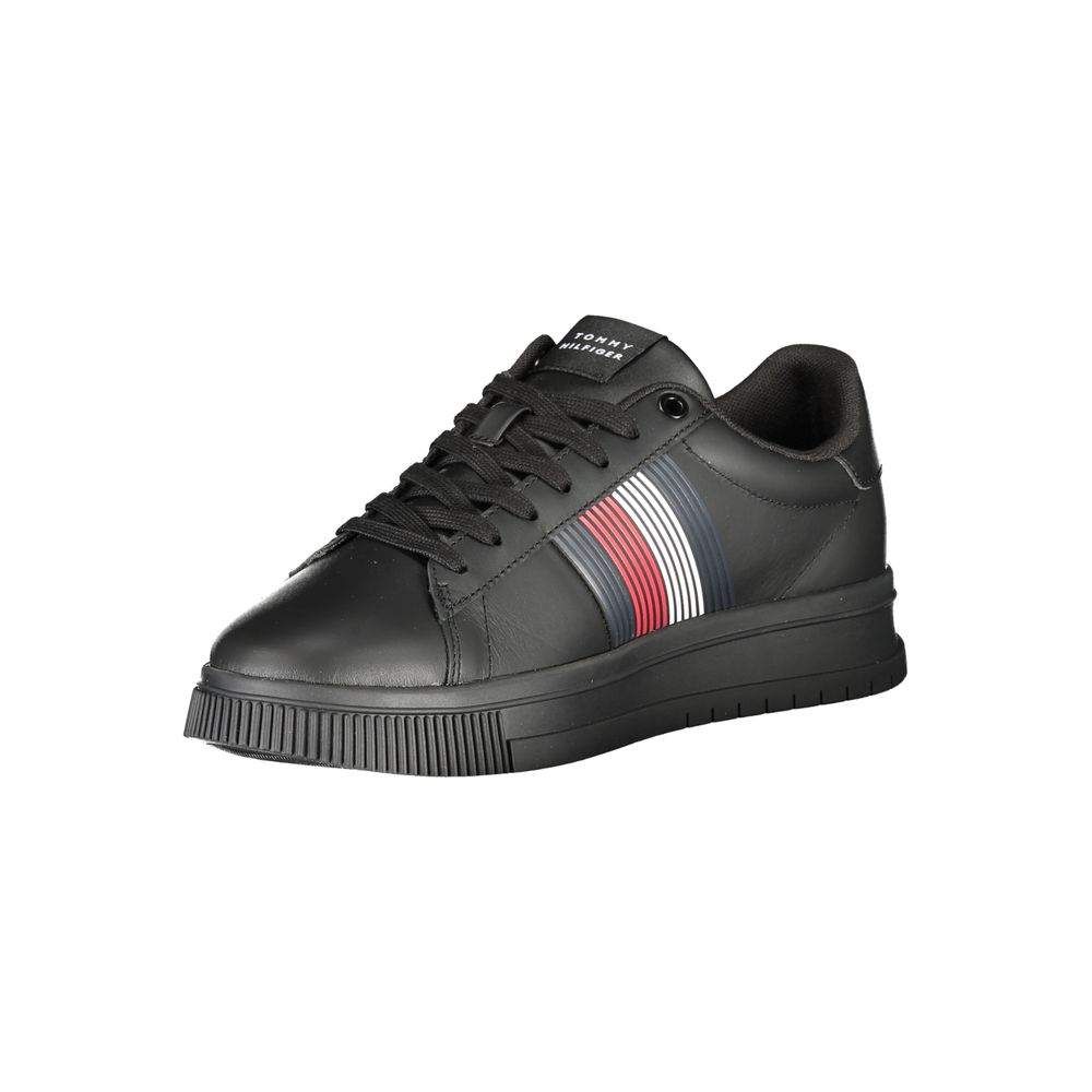 Black Polyurethane Men Sneaker