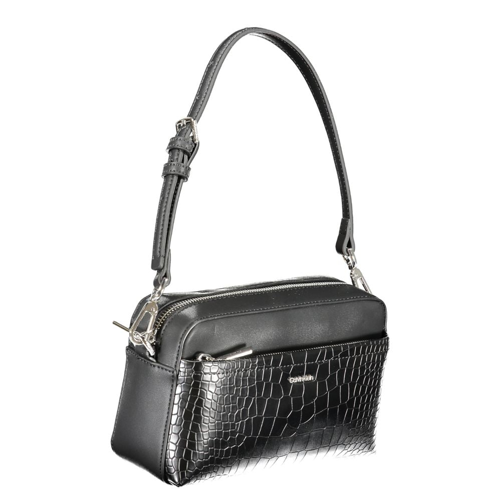 Black Polyurethane Women's Handbag