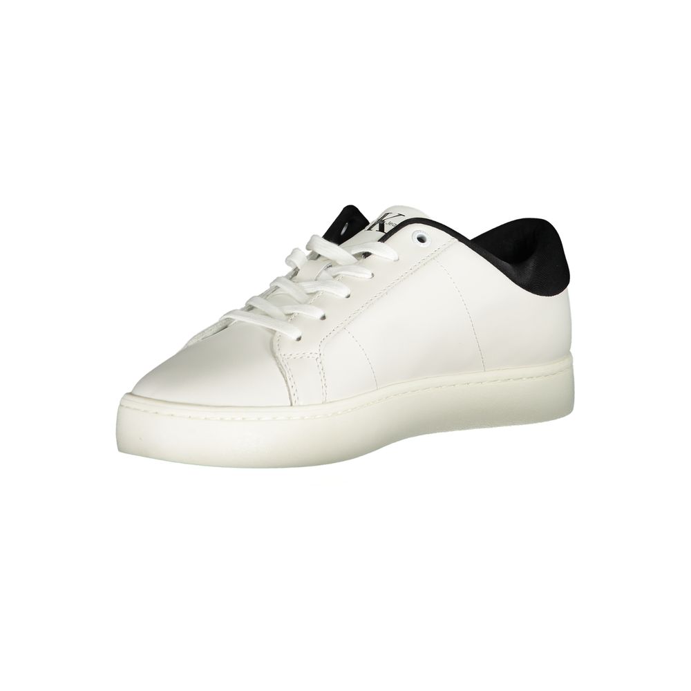 White Polyurethane Men's Sneaker