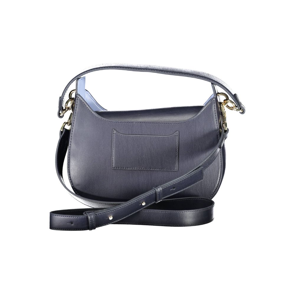 Blu Polyurethane Women Handbag