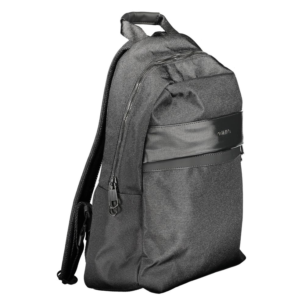 Nero Polyester Men Backpack