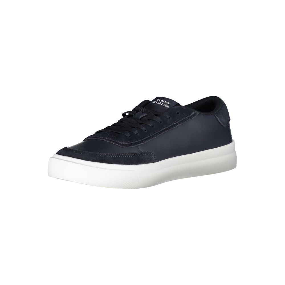 Blue Leather Men Sneaker
