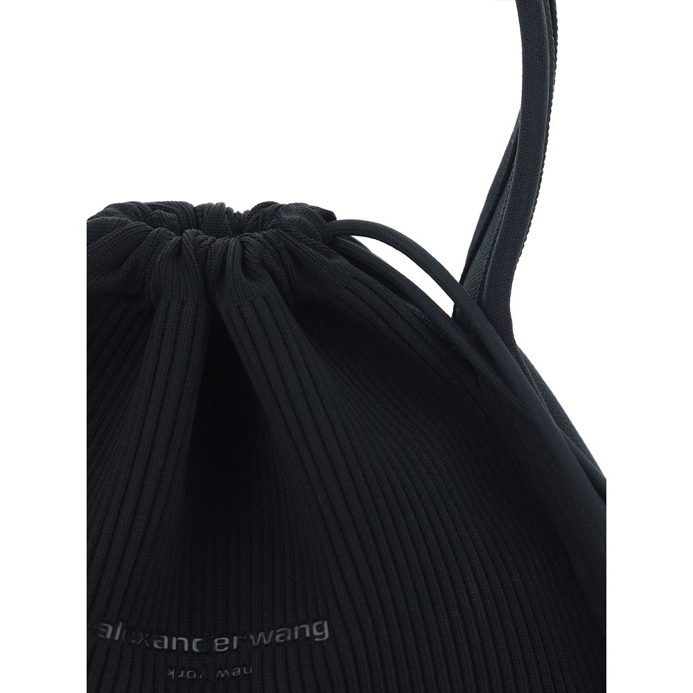 Black Polyester Shoulder Bag