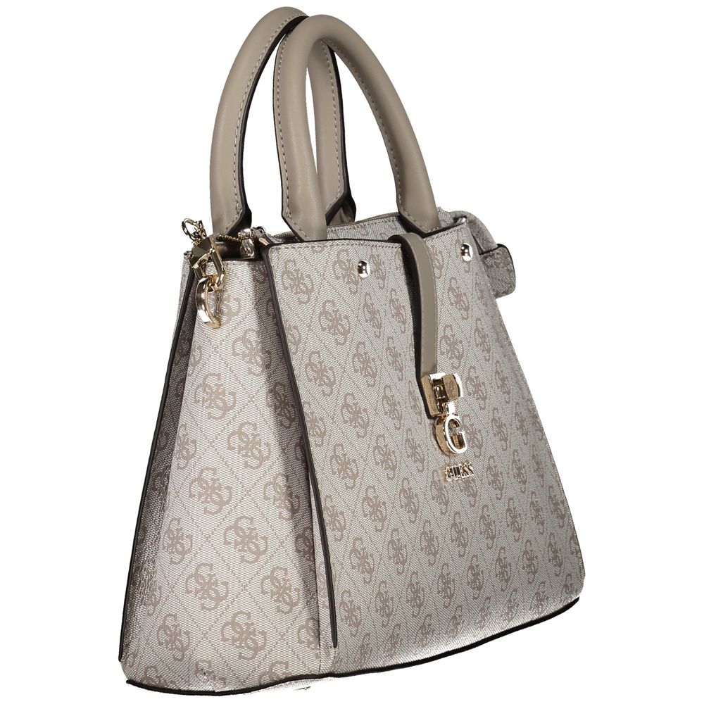 Grigio Polyurethane Women Handbag