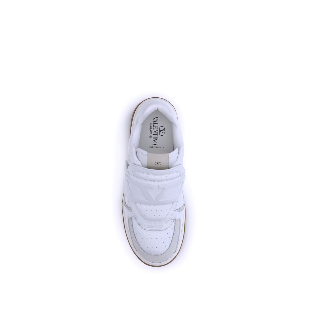 White Calf Leather Bos Taurus Athletic Sneakers