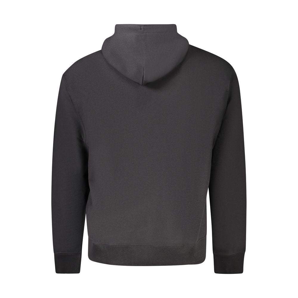 Black Cotton Men Sweater