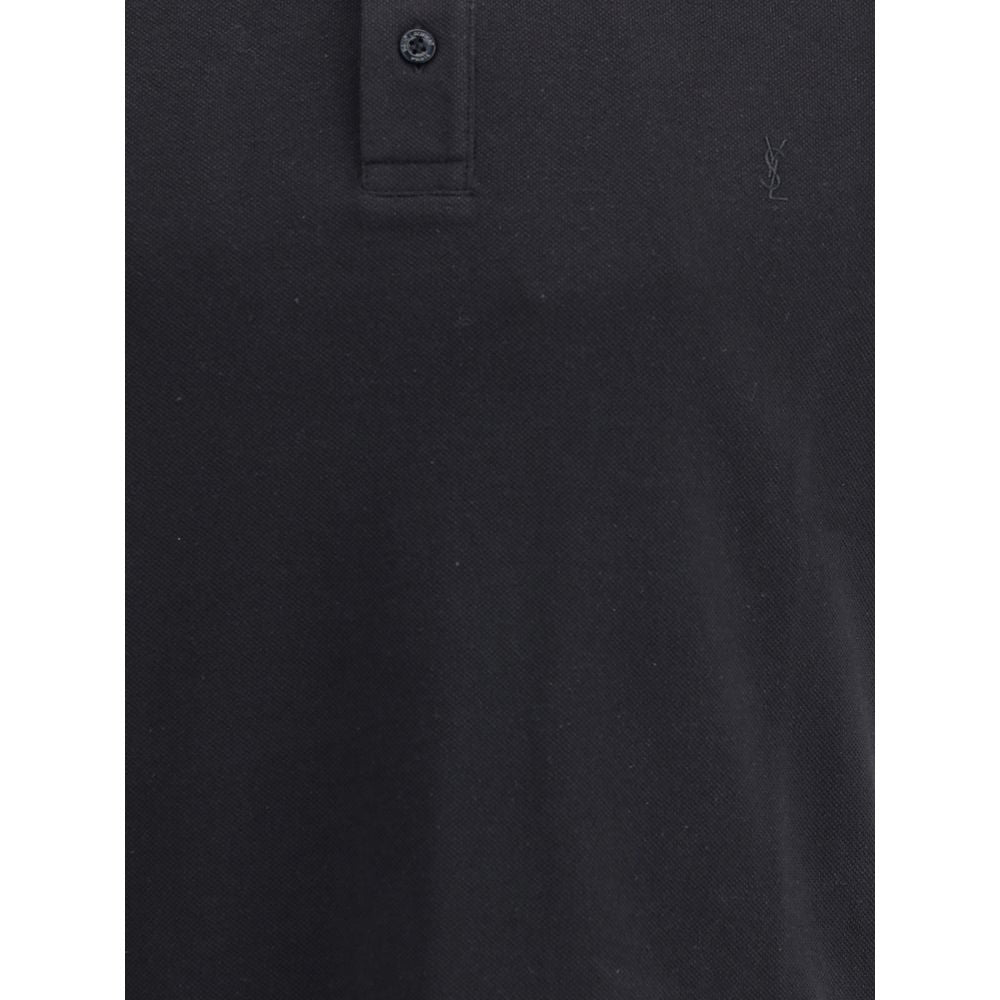 Black Cotton Polo Shirt