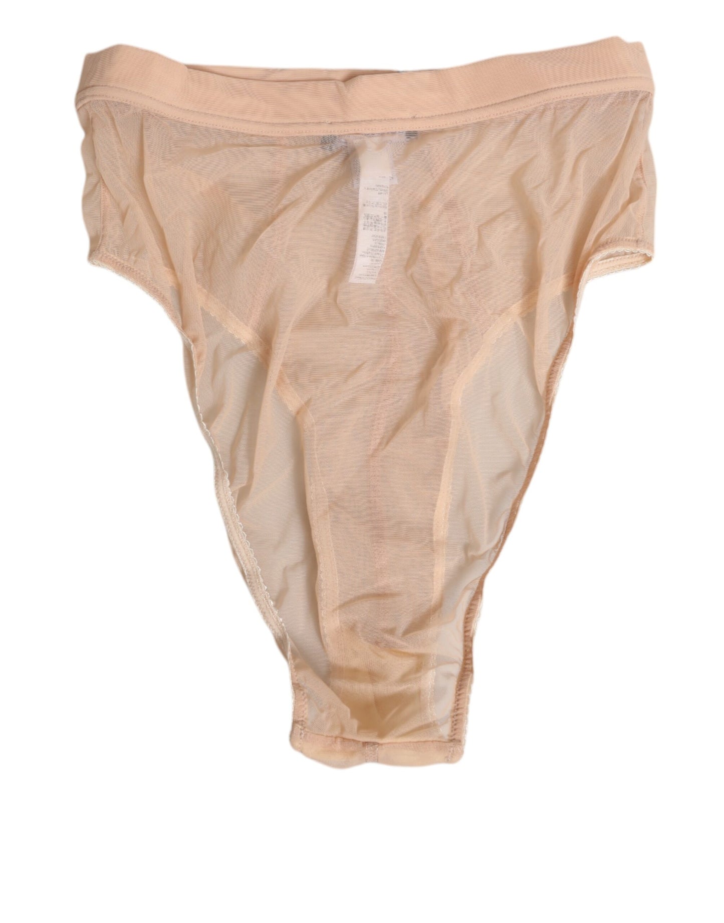 Beige Sheer Mesh High Waist Panty Underwear