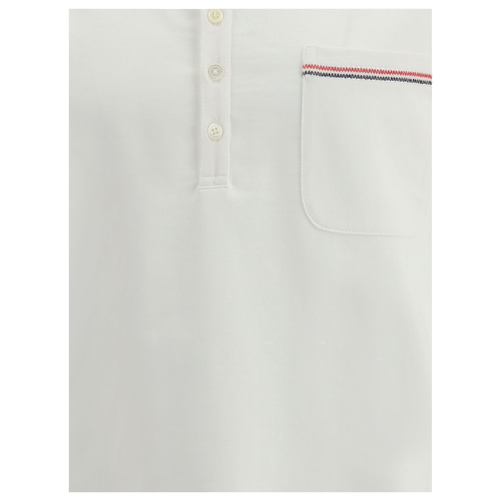 White Cotton Polo Shirt