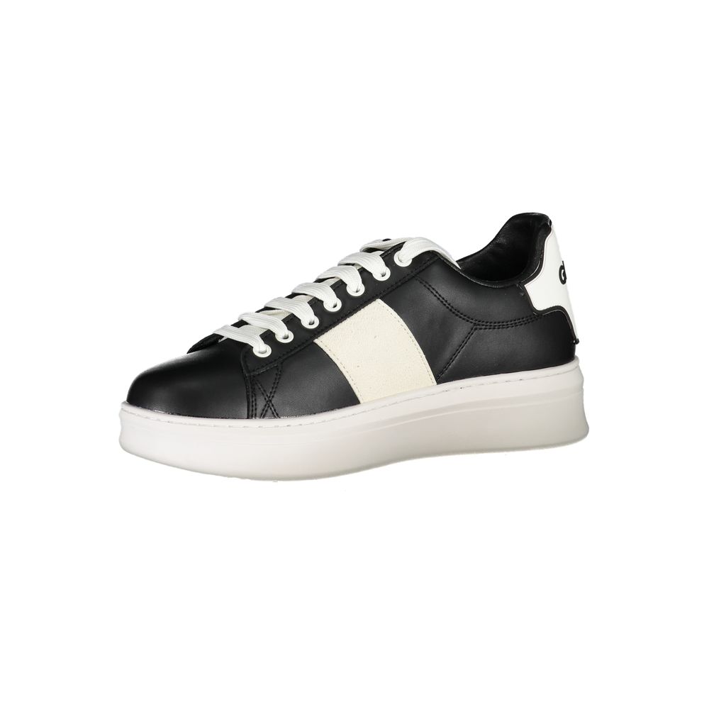 Black Polyurethane Men Sneaker