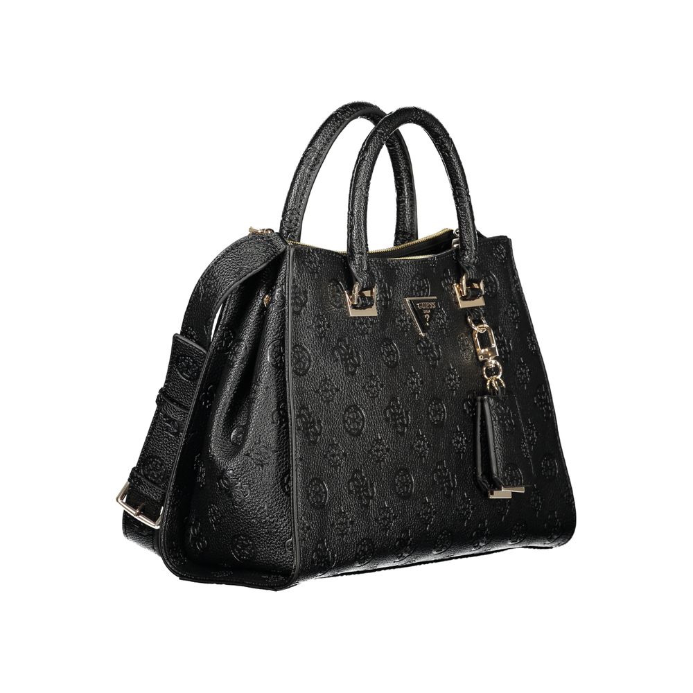 Black Polyurethane Women's Handbag
