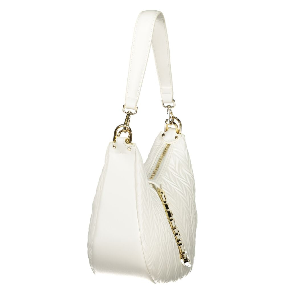 Bianco Polyurethane Women Shoulder Bag