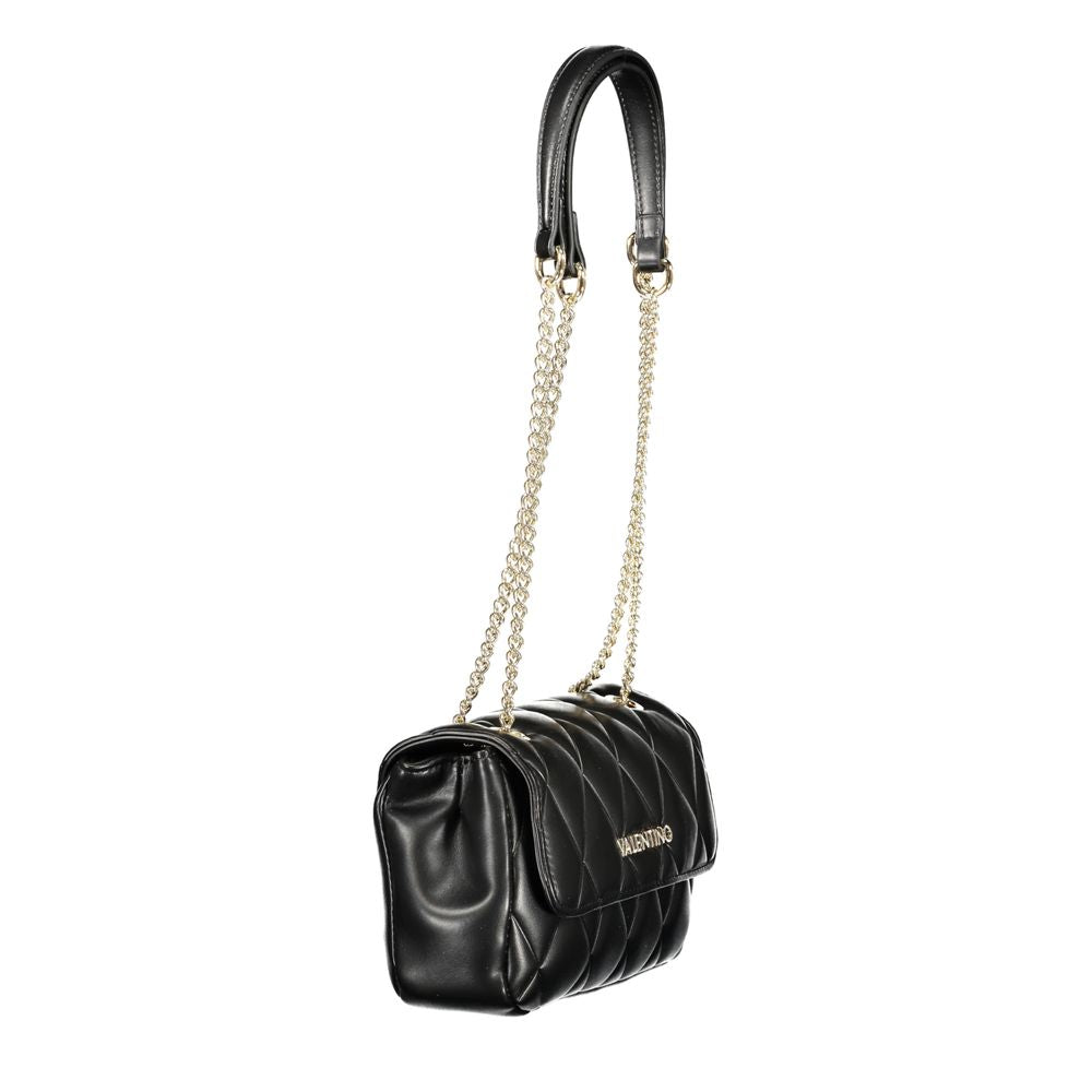 Black Polyurethane Women Handbag