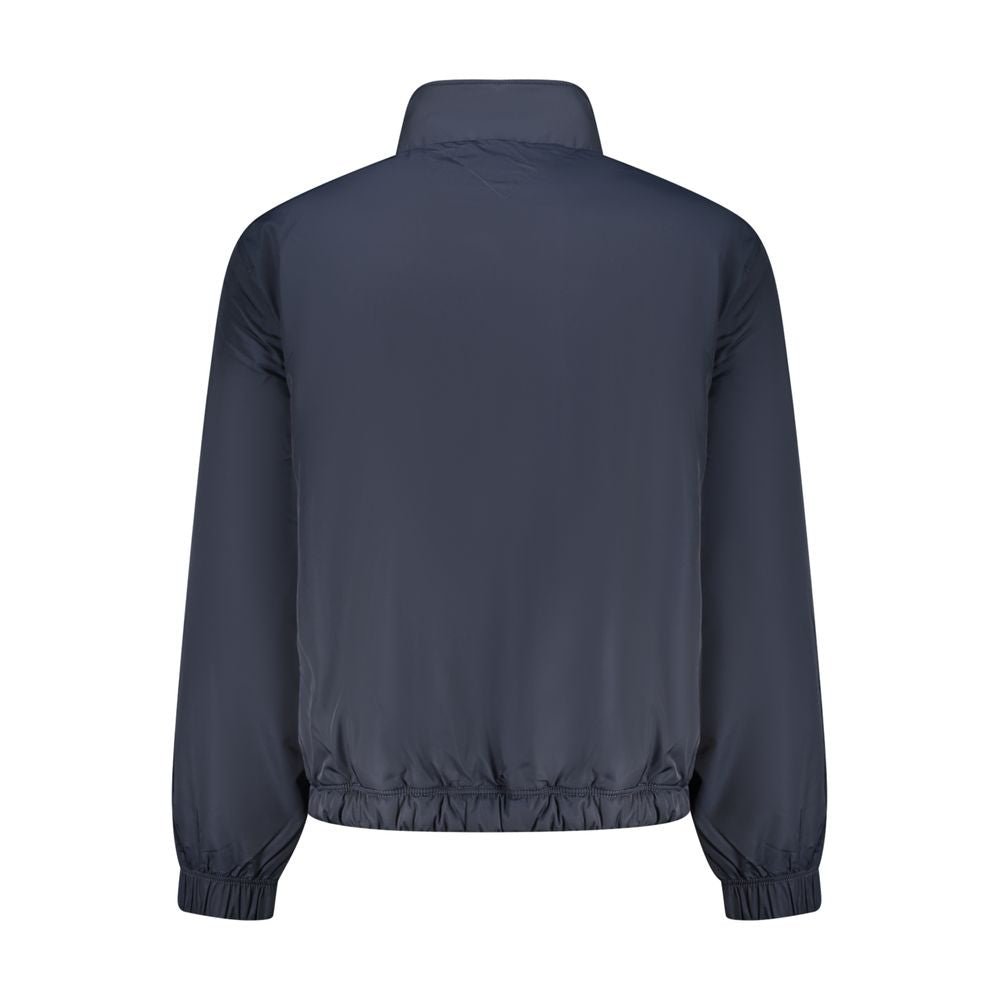 Blue Polyester Men Jacket