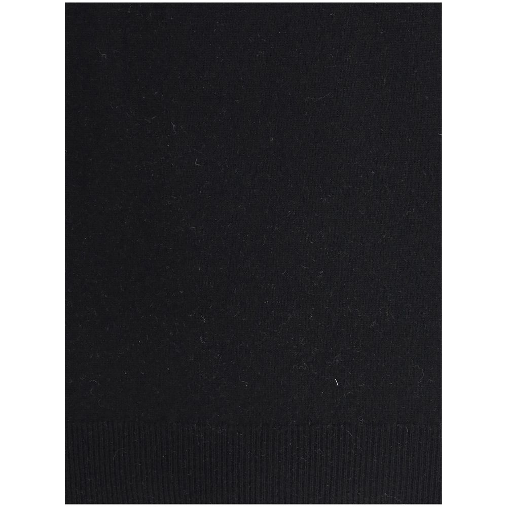 Black Merino Wool Turtleneck