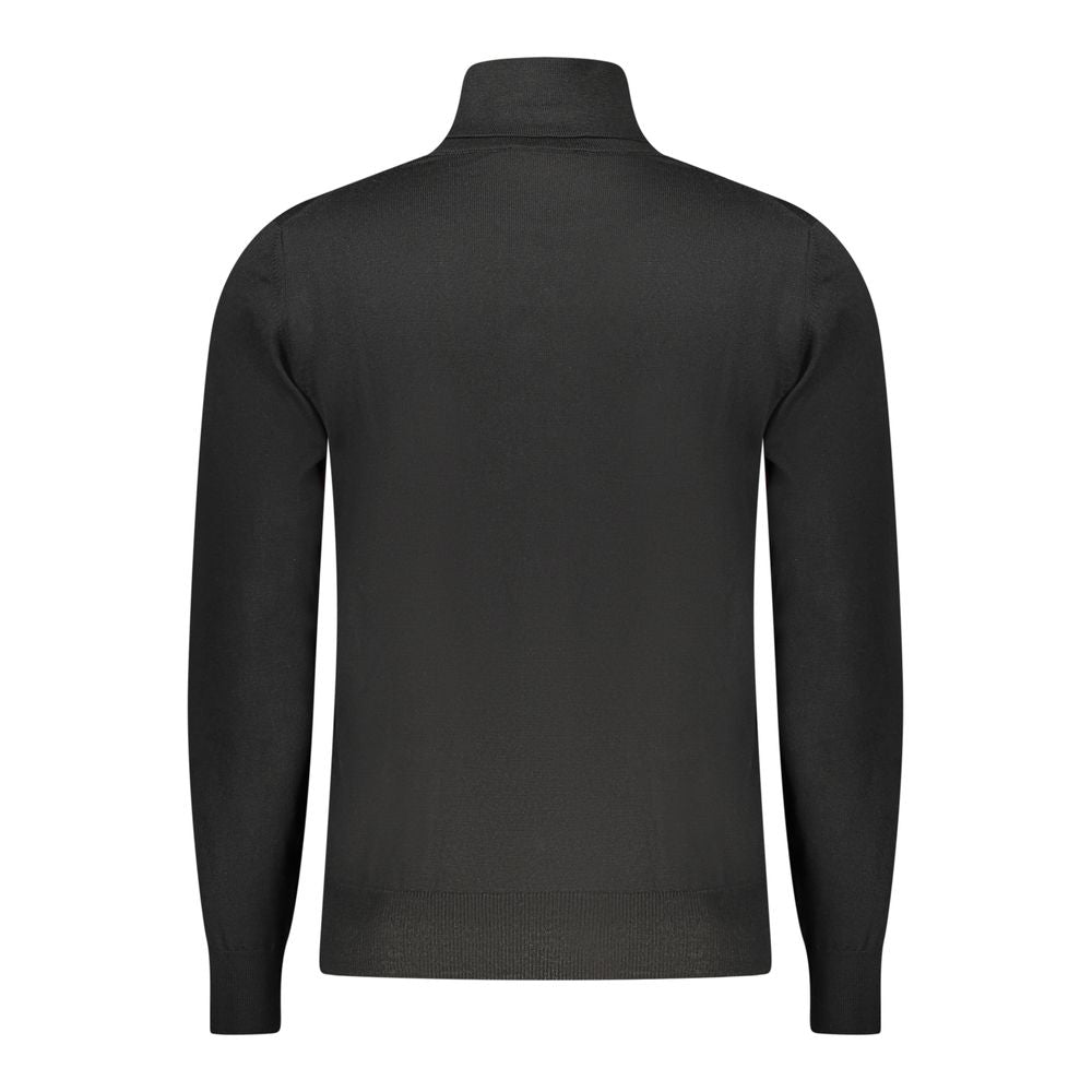 Black Wool Men Sweater