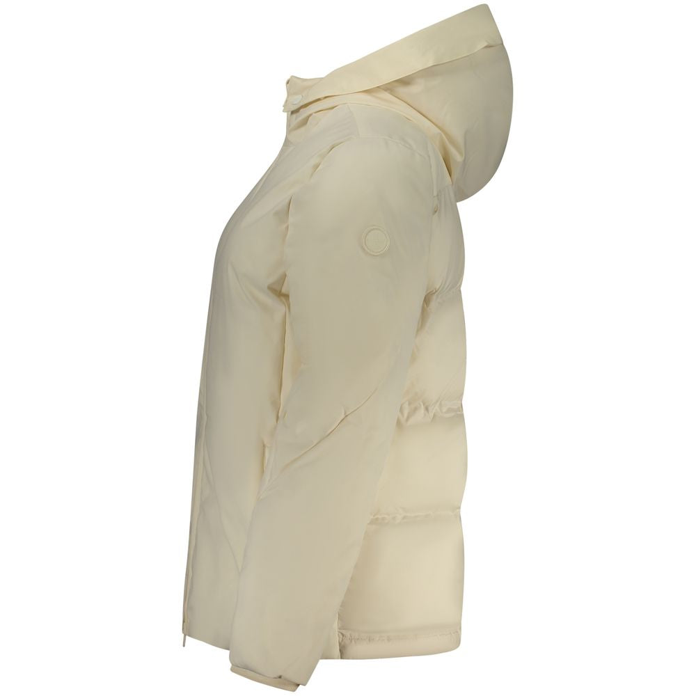 White Polyester Women's Jacket