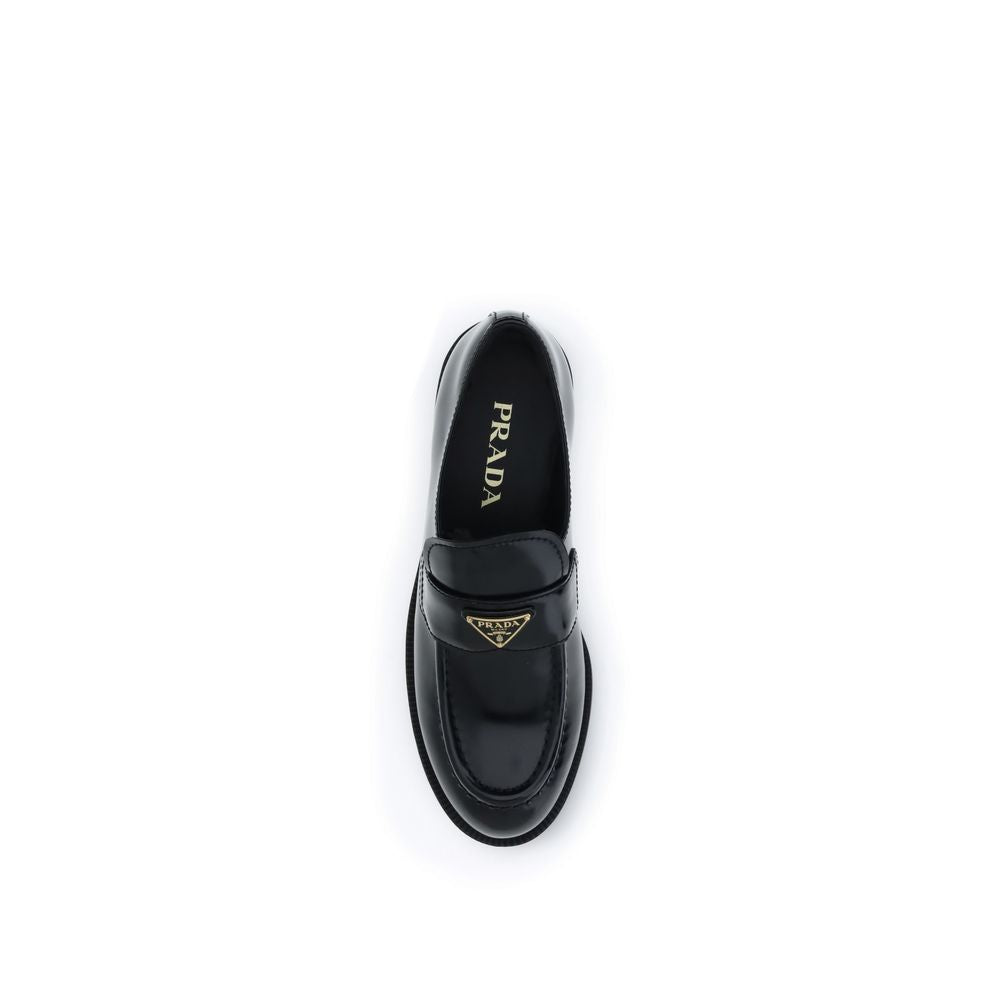 Black Calf Leather Bos Taurus Slip-On Loafers