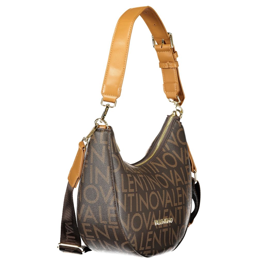 Marrone Polyurethane Women Handbag