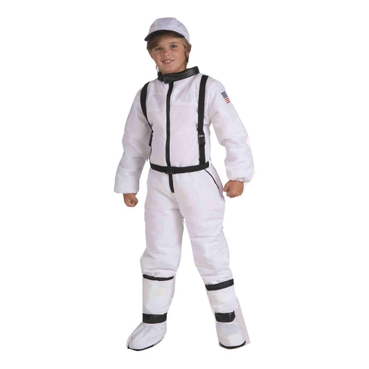 Space Explorer White Jumpsuit Astronaut Child Costume Large