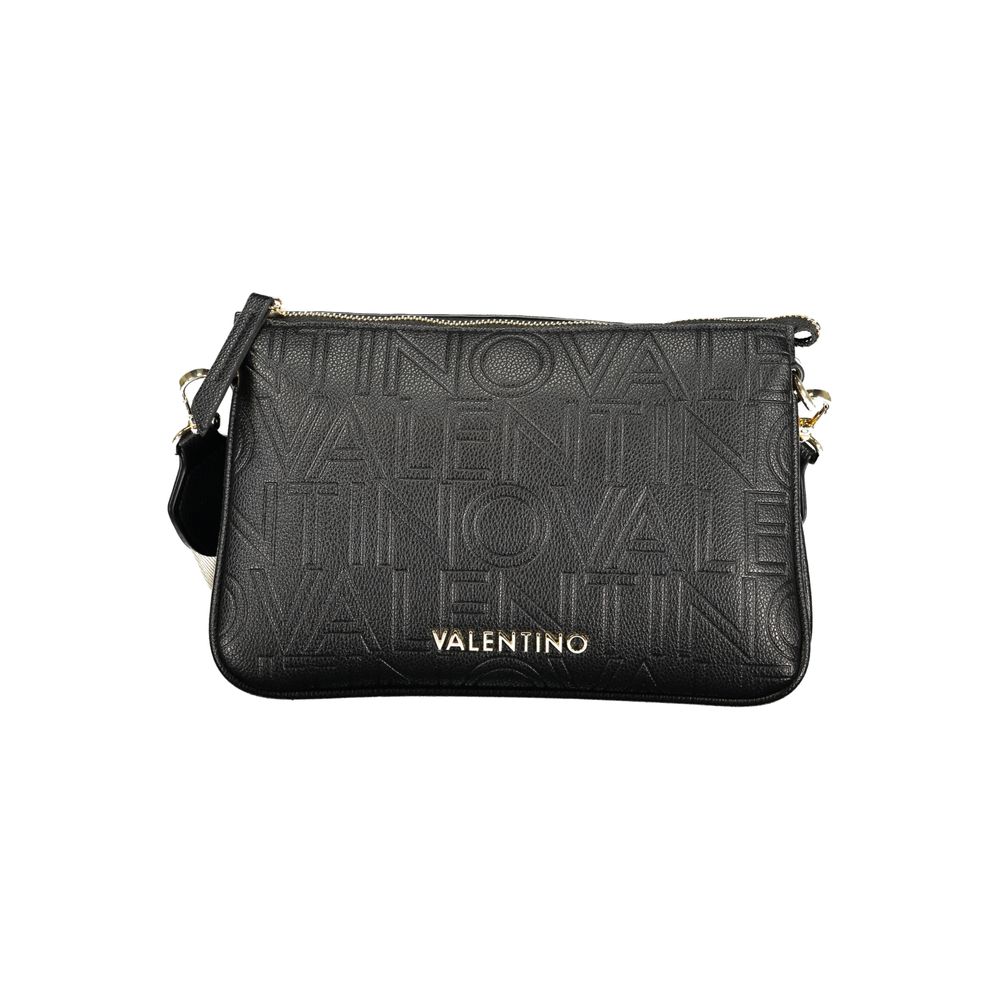 Black Polyurethane Women's Shoulder Bag