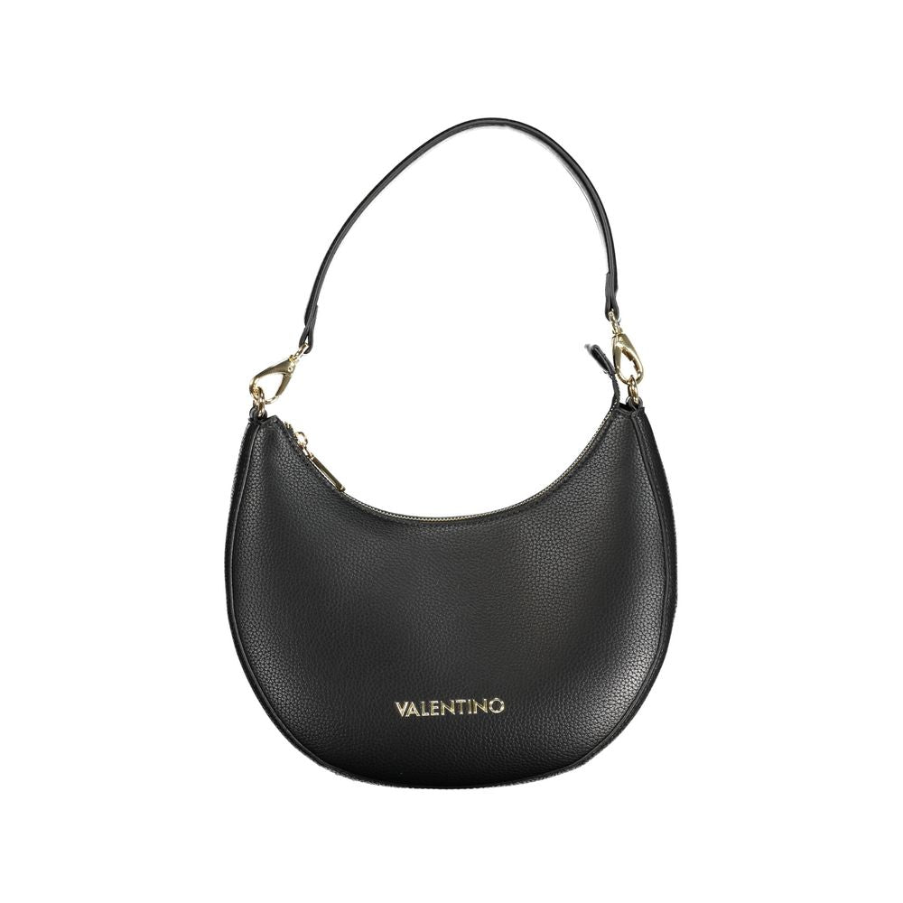 Black Polyurethane Women Handbag