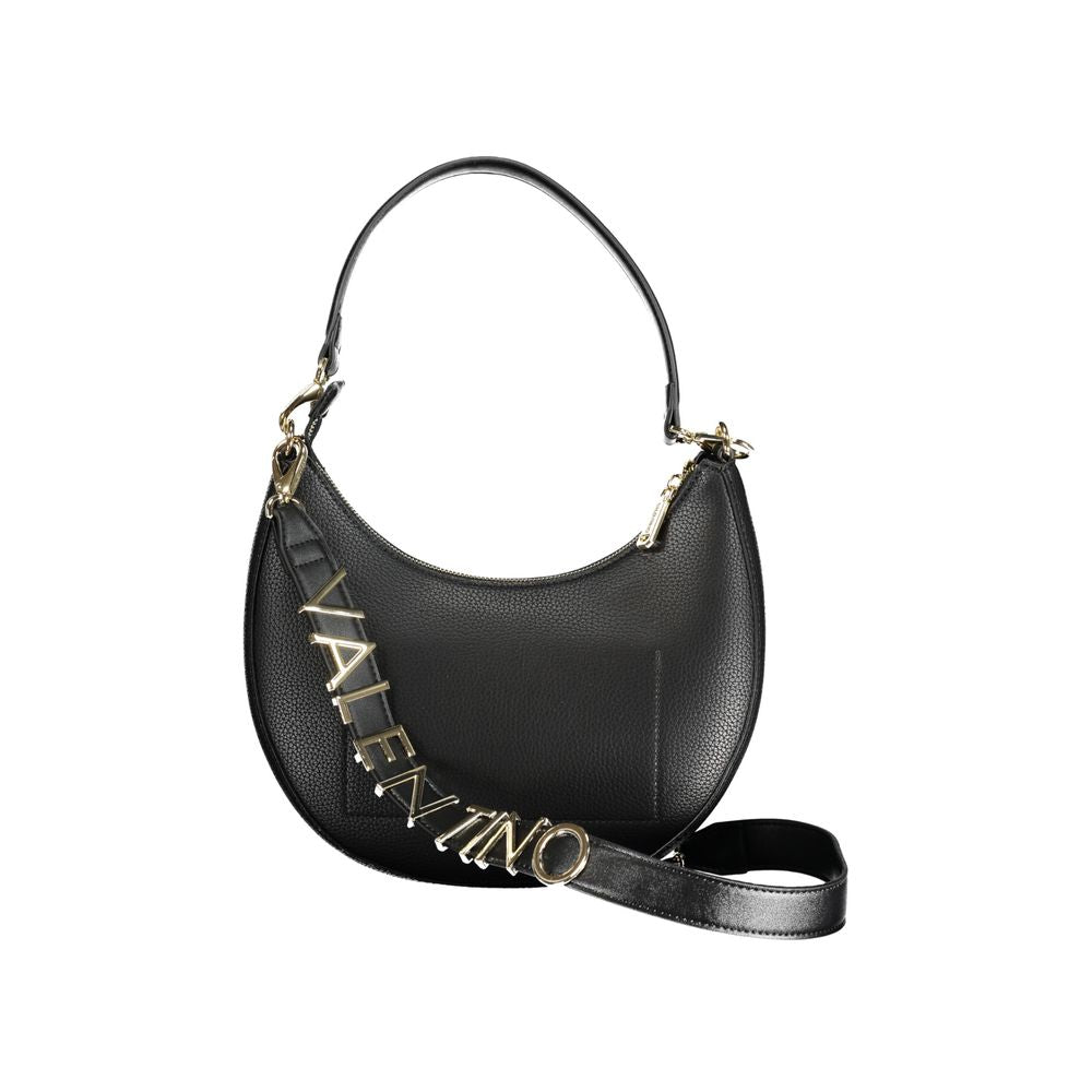 Black Polyurethane Women Handbag