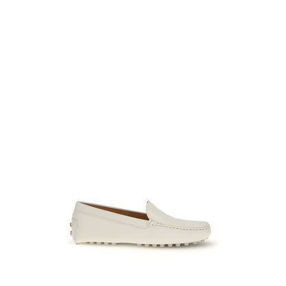 Cream Calf Leather Bos Taurus Slip-On Loafers