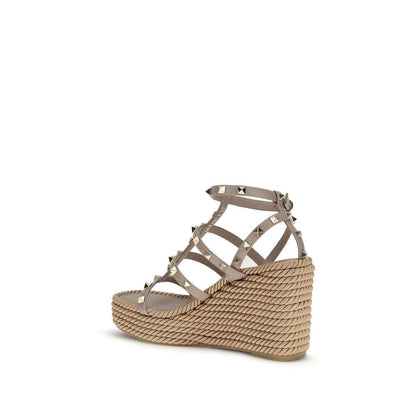 Beige Calf Leather Bos Taurus Espadrilles