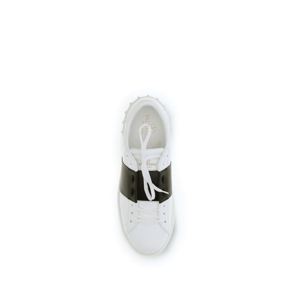 White Calf Leather Bos Taurus Low Top Sneakers