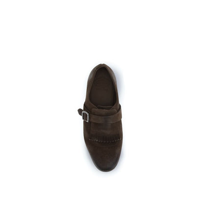 Brown Suede Leather Slip-On Loafers