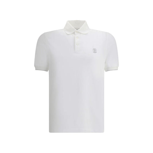 White Cotton Polo Shirt
