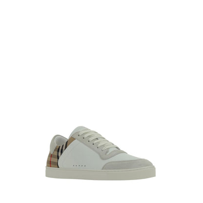 White Calf Leather Bos Taurus Low Top Sneakers