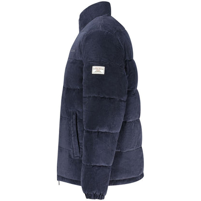 Blue Polyester Men's Jacket