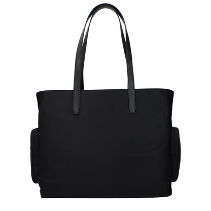 Black Fabric Shoulder Bag