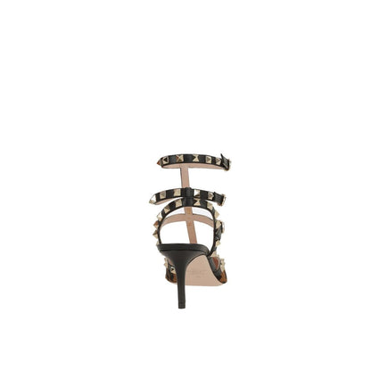 Black Calfskin Platform Pumps