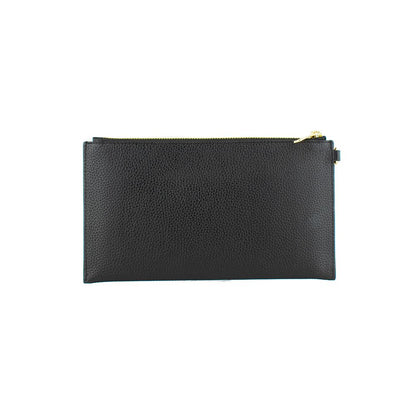 Black Leather Clutch Bag