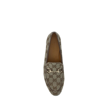 Beige Polyamide Slip-On Loafers
