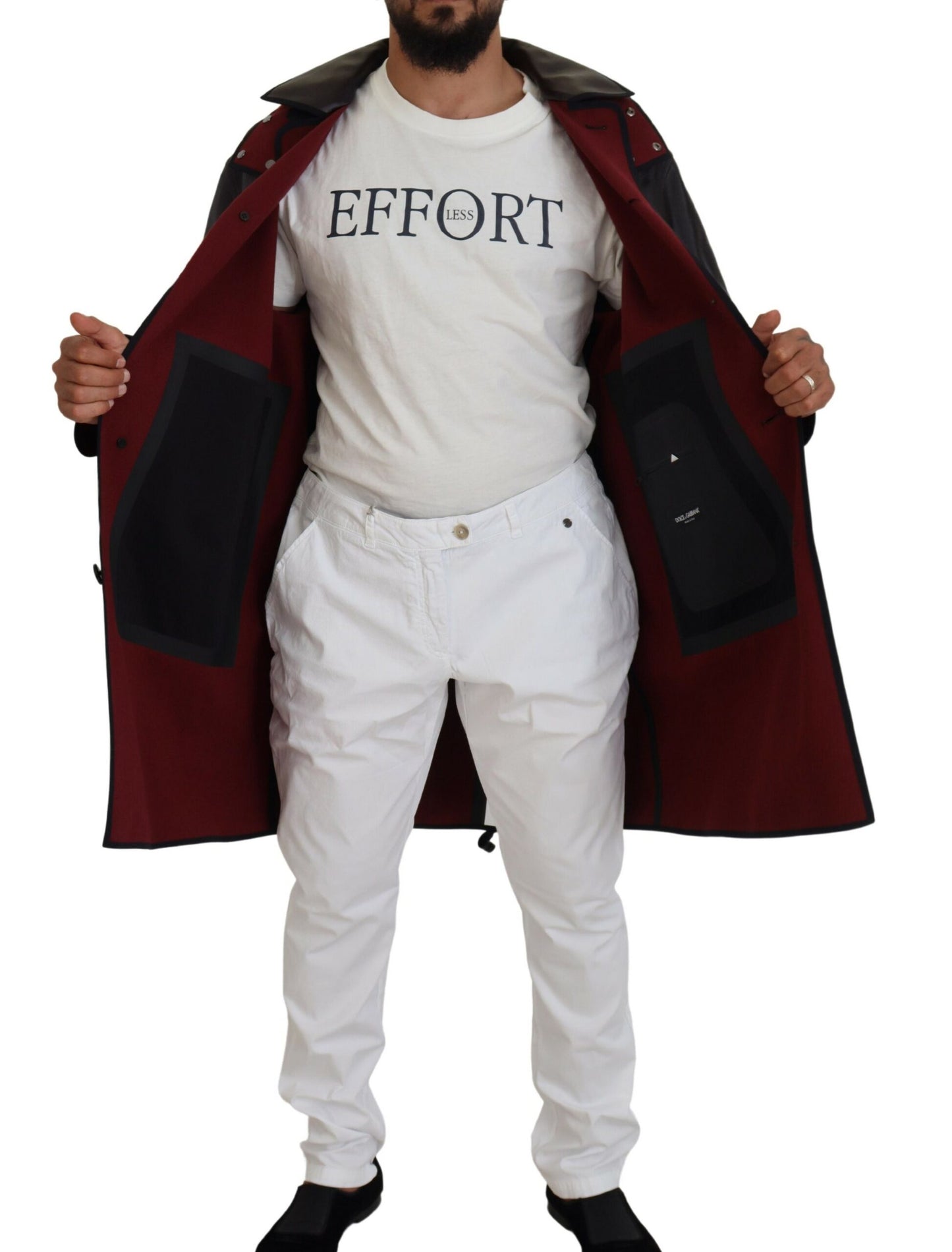 Black Trench Hooded Parka Cotton Jacket