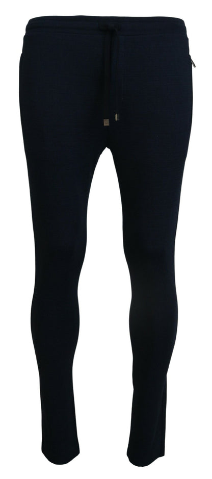 Blue Mens Sport Cotton Sweatpants Pants