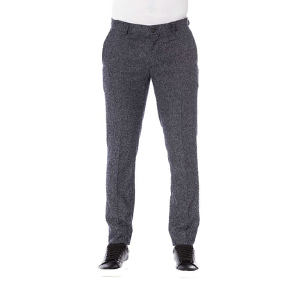 Black Cotton Men Pant