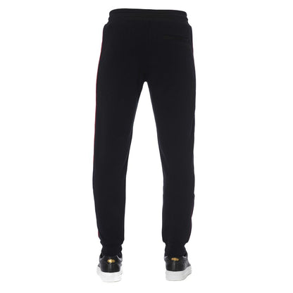 Black Cotton Men Sports Pants