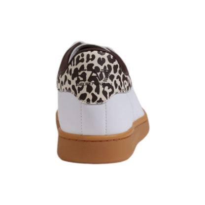 Beige Leather Low Top Sneakers