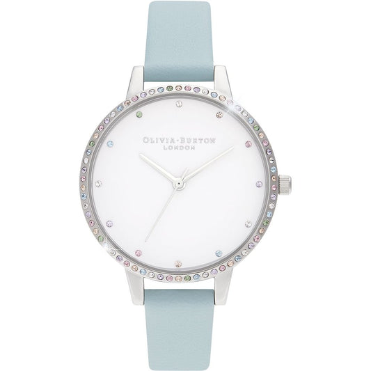 Blue Artificial Leather Dress Watch