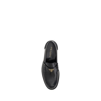 Black Calf Leather Bos Taurus Slip-On Loafers
